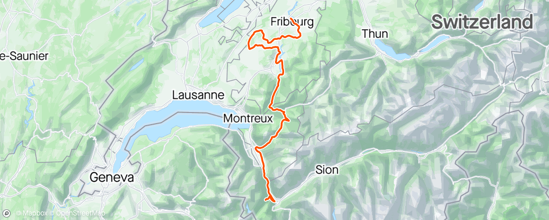 Mapa de la actividad, Tour de Romandie 🇨🇭:stage 2