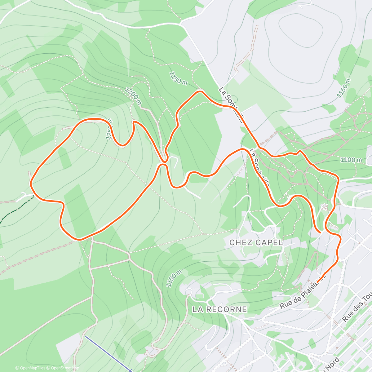 Map of the activity, Morning Trail Run