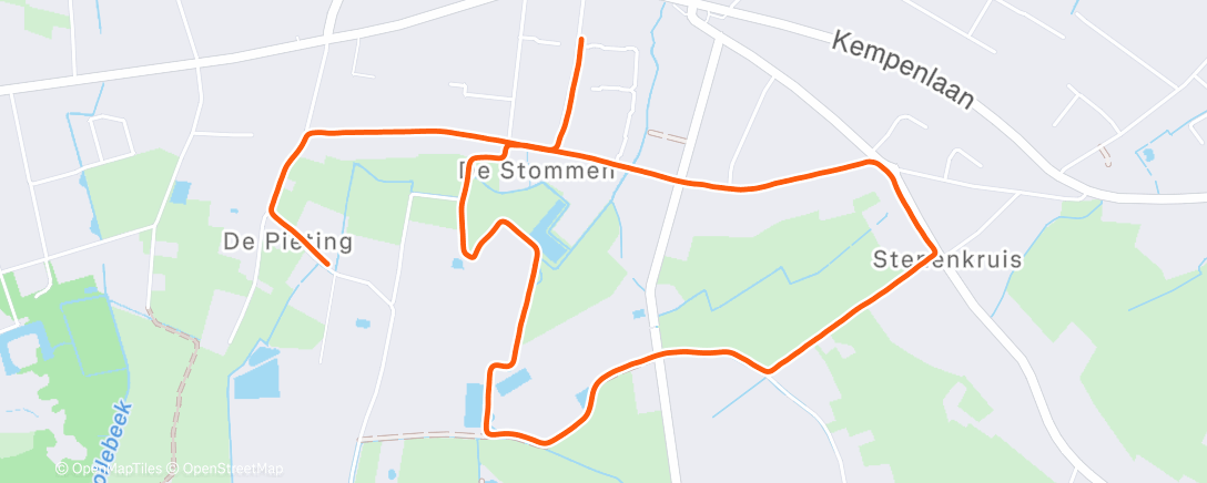 Map of the activity, Lunch Run