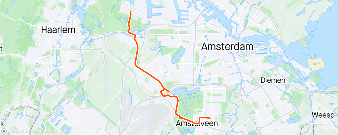 Map of the activity, Evening Ride WorkHome