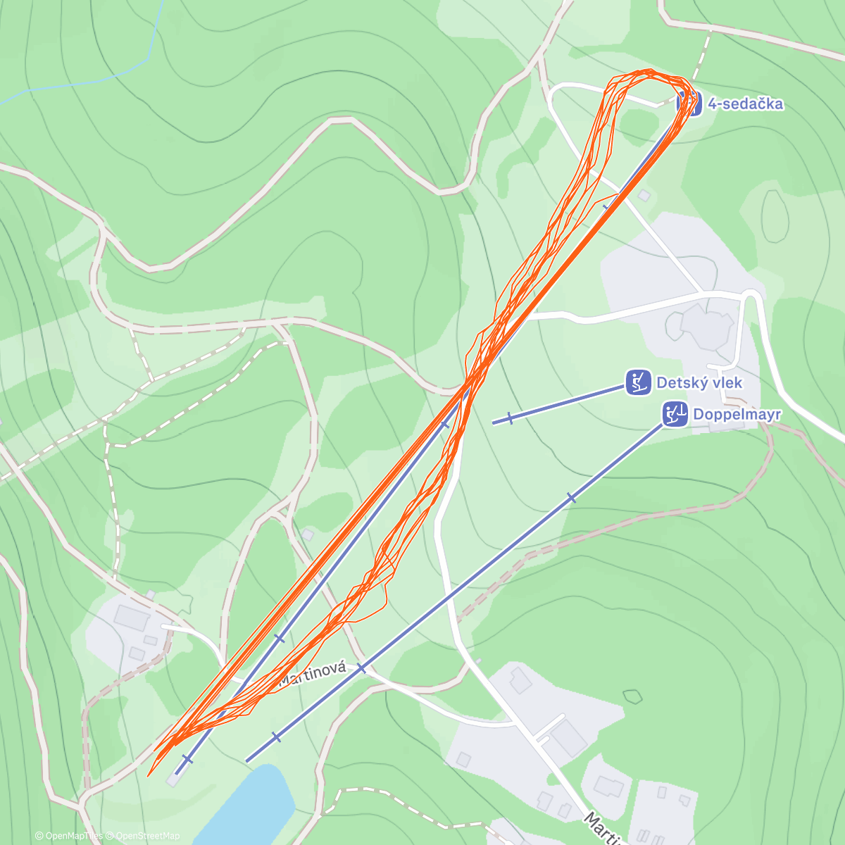 Карта физической активности (Ski Králiky s Adamkom)