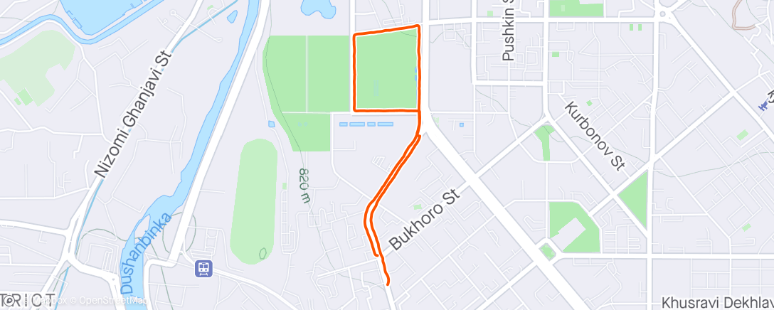 Map of the activity, Душанбе