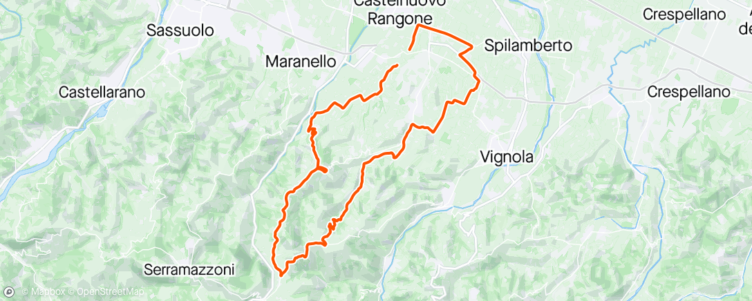 Map of the activity, Giro mattutino