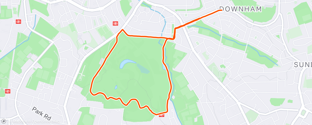 Map of the activity, Morning Easy Trail Run