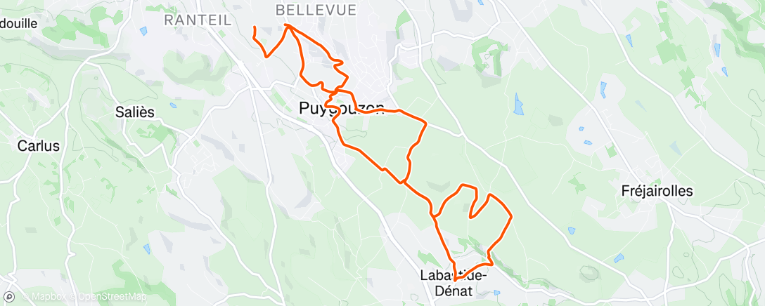 Map of the activity, Trail du réveillon