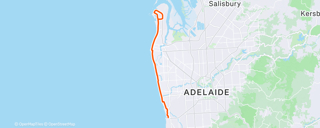 Map of the activity, Afternoon Ride