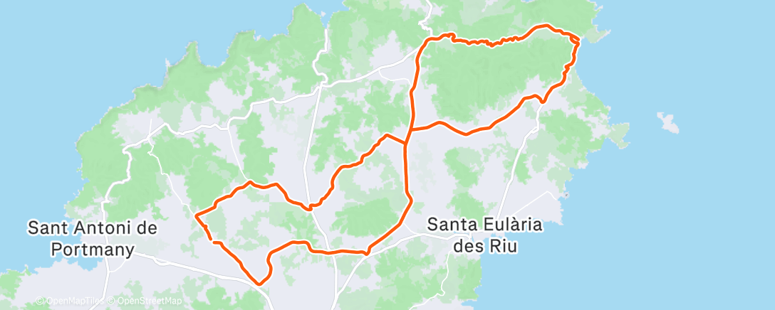 Map of the activity, Lunch Ride