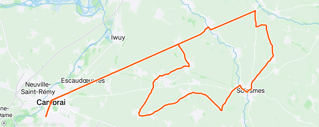 Map of the activity, Fahrt am Morgen