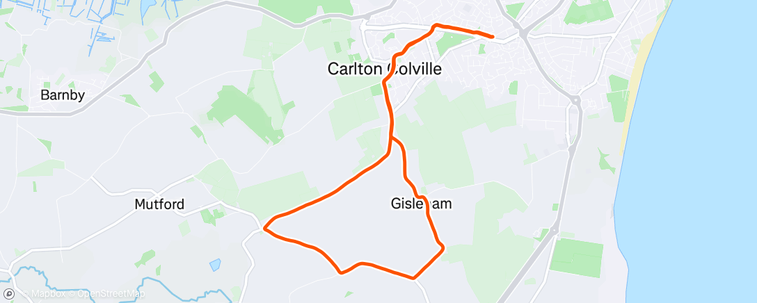 Map of the activity, 3x 7 min