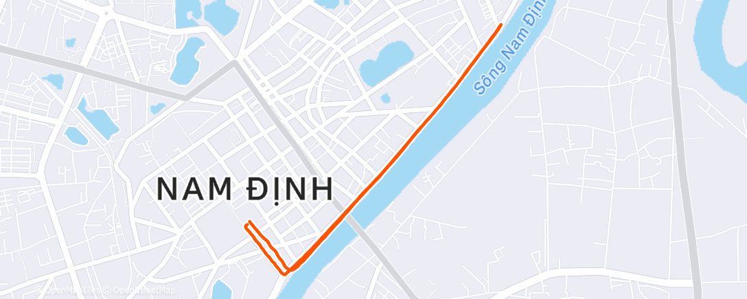 Map of the activity, Afternoon Run