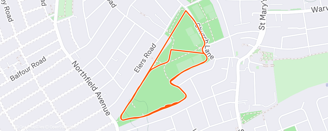 Map of the activity, Morning Run