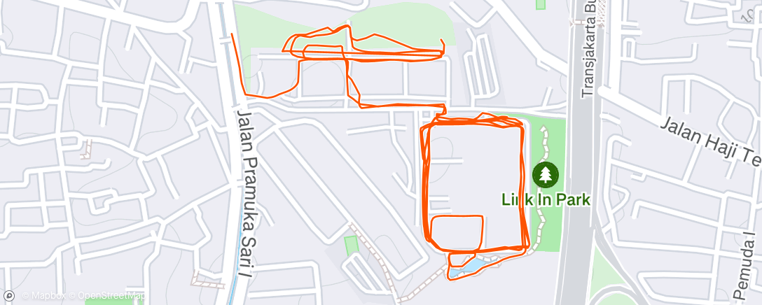 Map of the activity, Morning Run