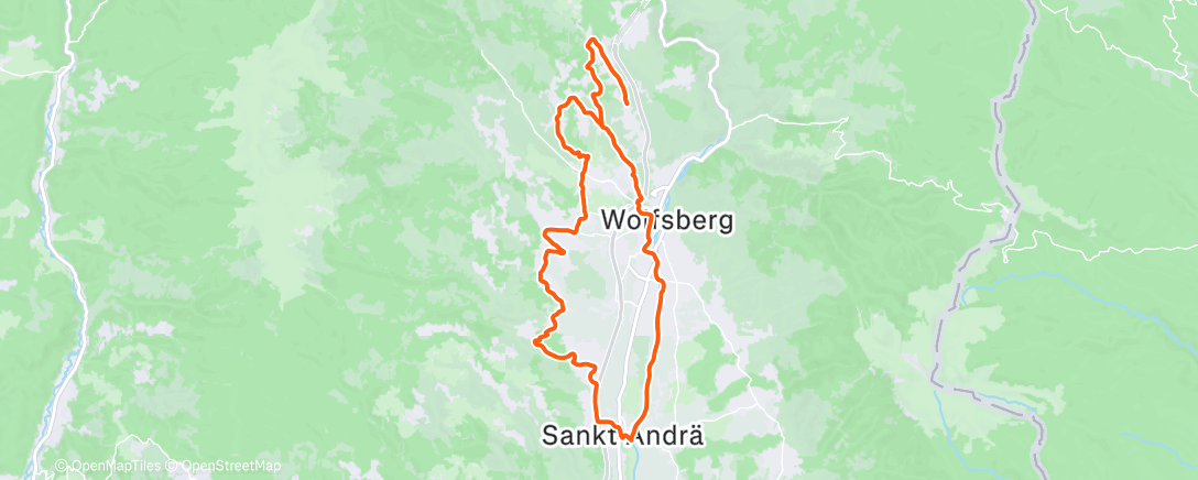 Map of the activity, Morning Mountain Bike Ride