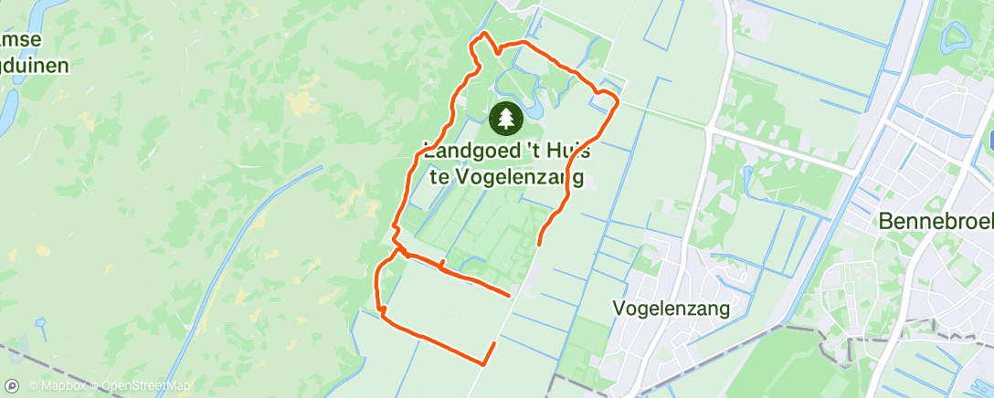 Map of the activity, Kerstwandeling