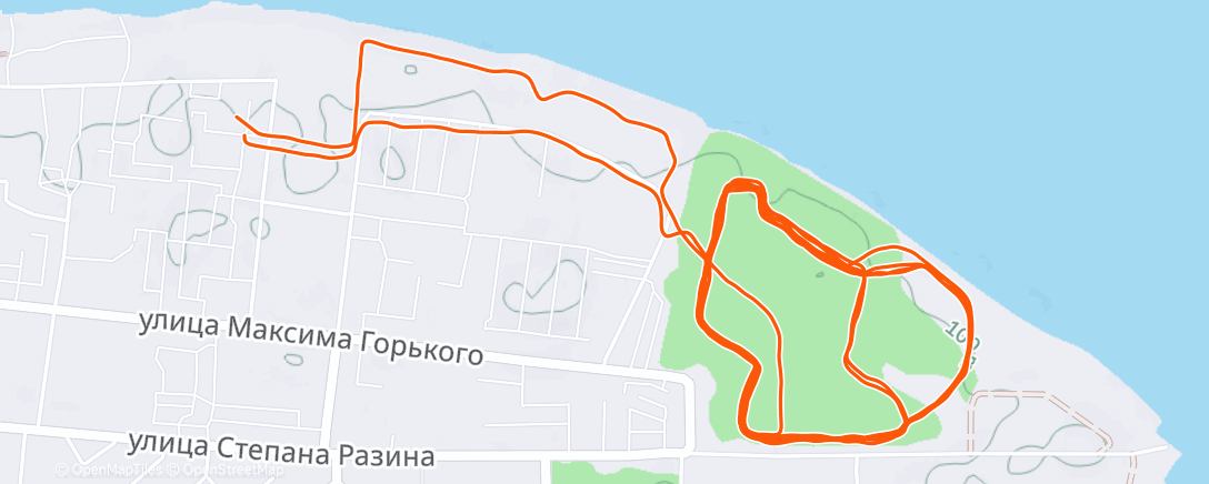 Map of the activity, Дневной забег