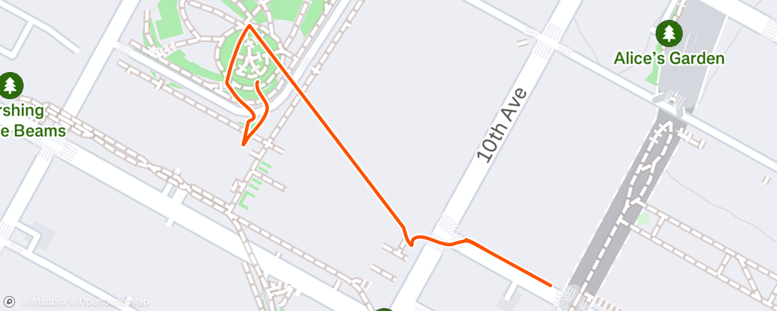 Map of the activity, Lunch Walk