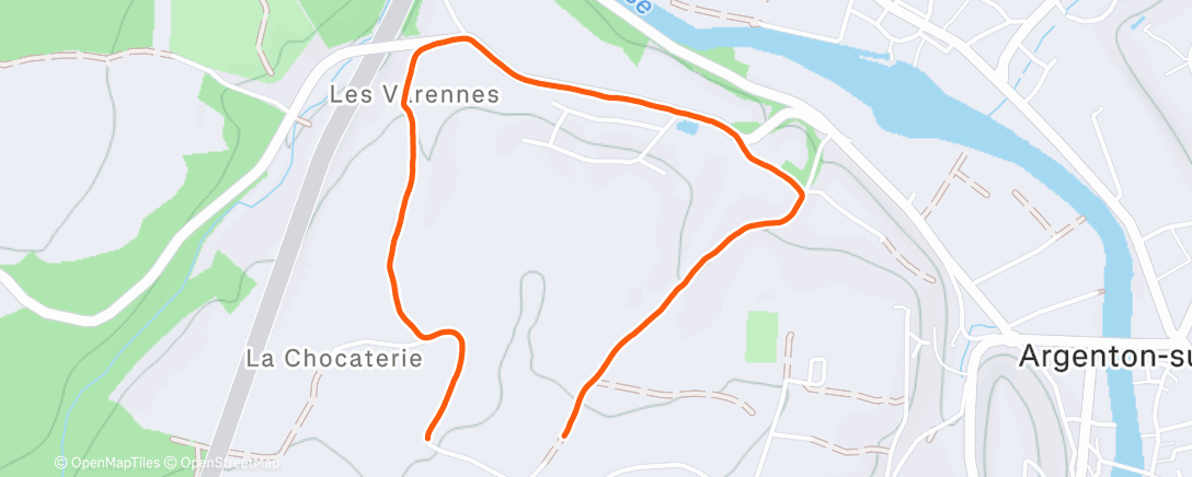 Map of the activity, Promenade de la hyene en partie sous le gresil😡