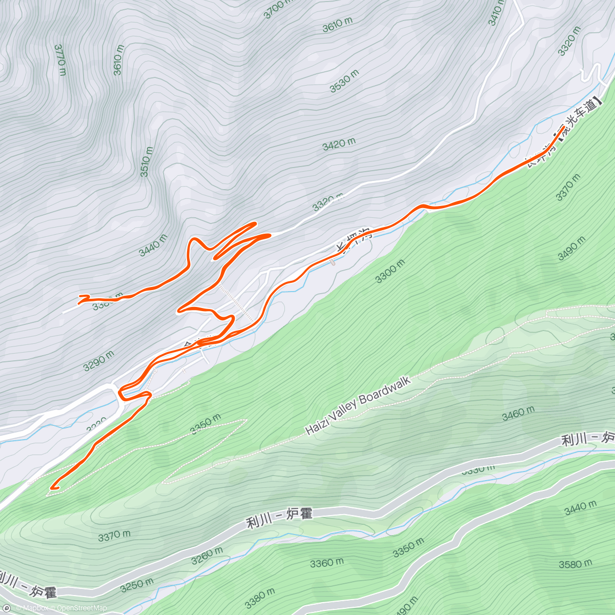 Map of the activity, Easy Run at 3200m 🇨🇳