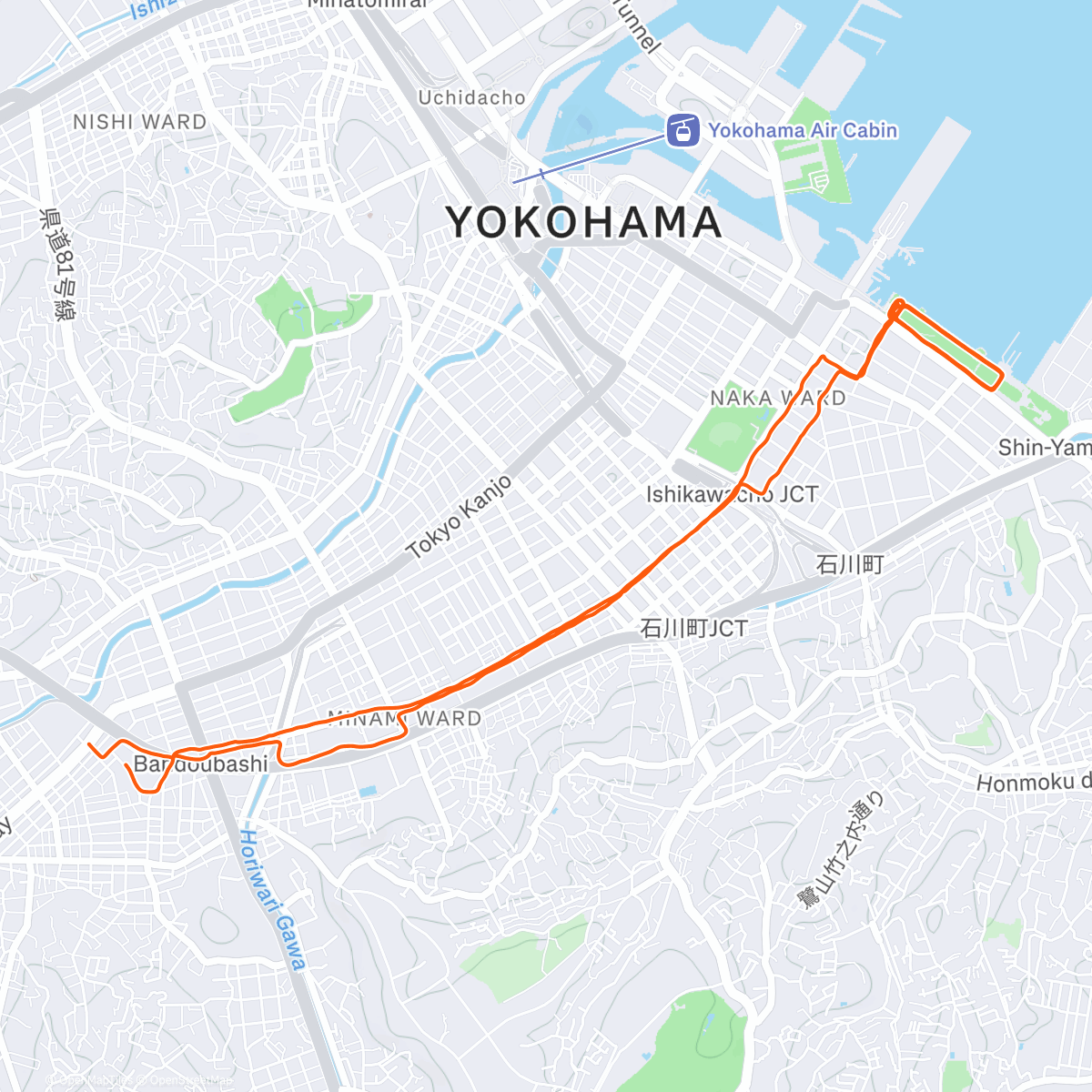 Map of the activity, 朝のランニング