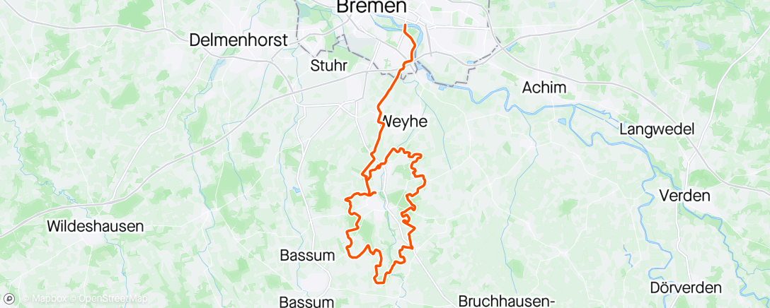 Map of the activity, Graveln in Syke