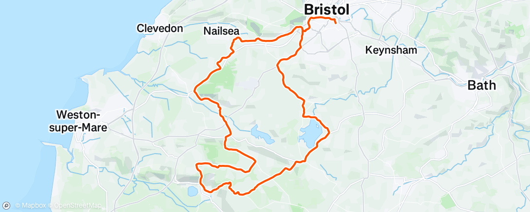 Map of the activity, Cycling