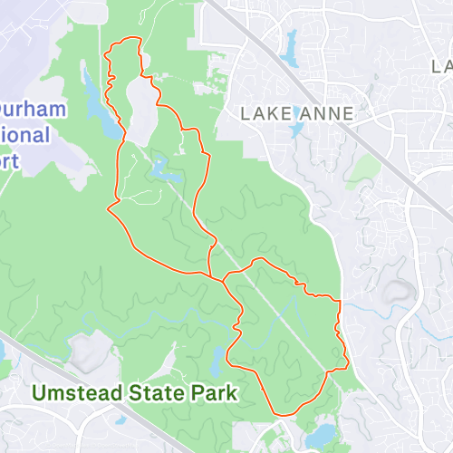 Wm. B. Umstead SP MultiTrail Loop (S. Turkey Creek) 19.3 km Trail