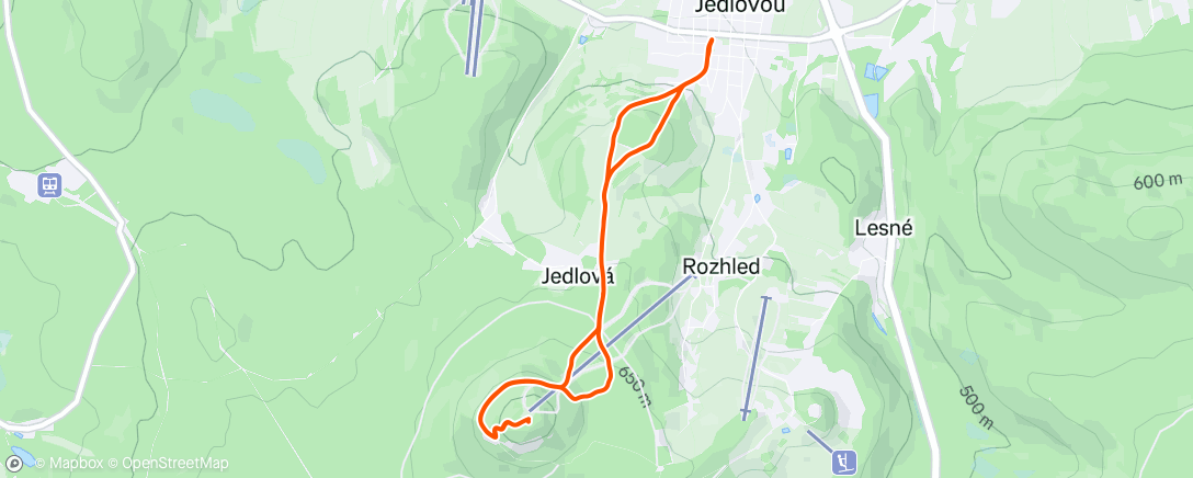 Map of the activity, Afternoon Hike