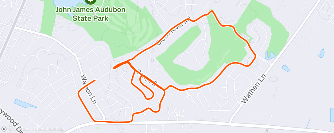 Map of the activity, Morning Run