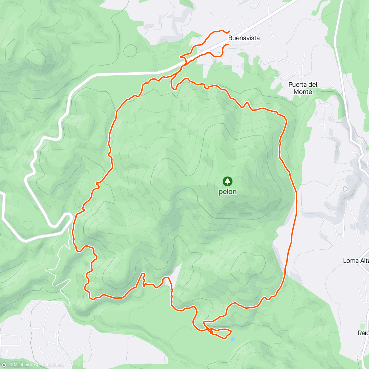 Карта физической активности (Túneles Del Nevado de Toluca)