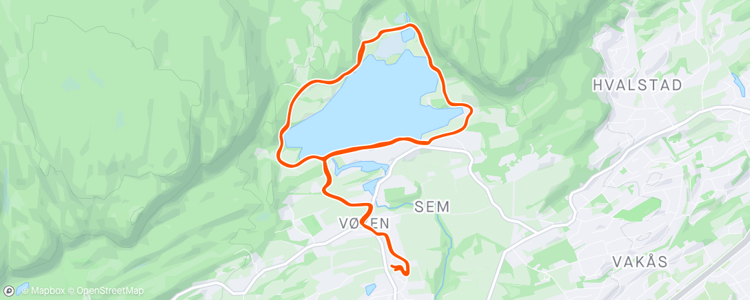 Map of the activity, Fartlek