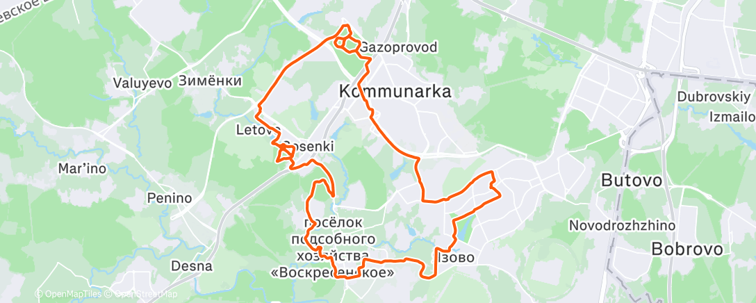 Map of the activity, Лесочки