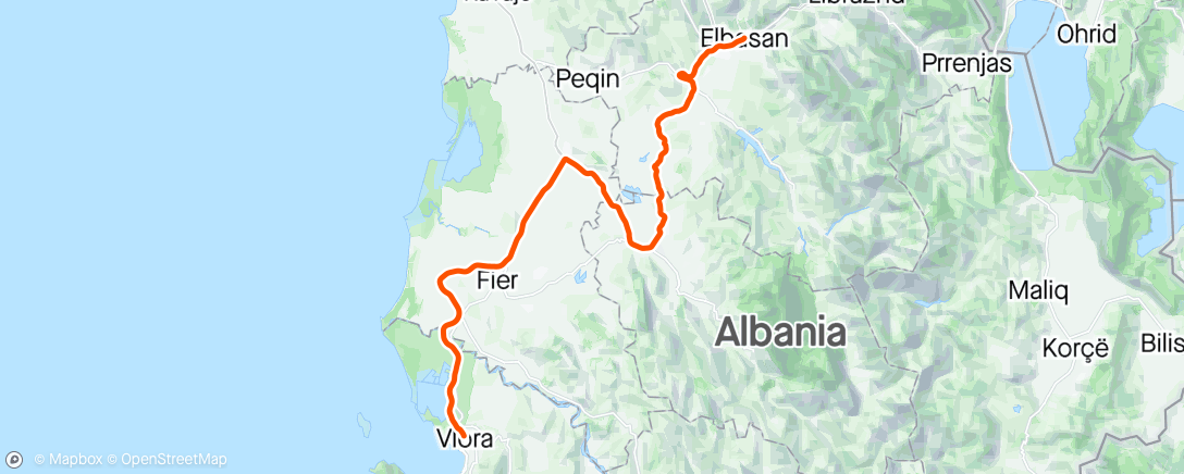 Kaart van de activiteit “🇦🇱 Tour of Albania stage 3”