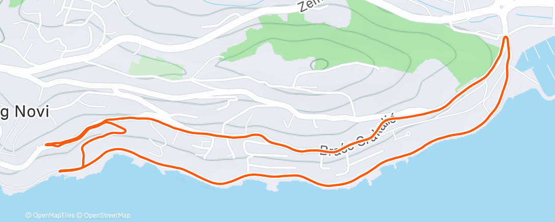 Map of the activity, Recovery 4,5 km
