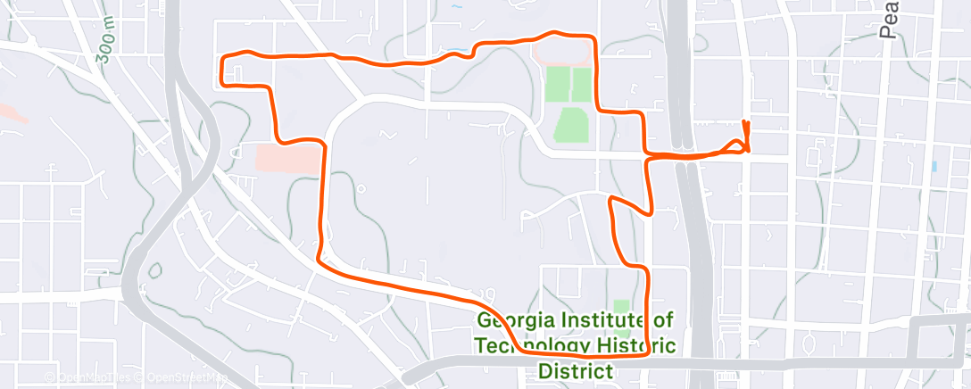 Map of the activity, Lunch Run