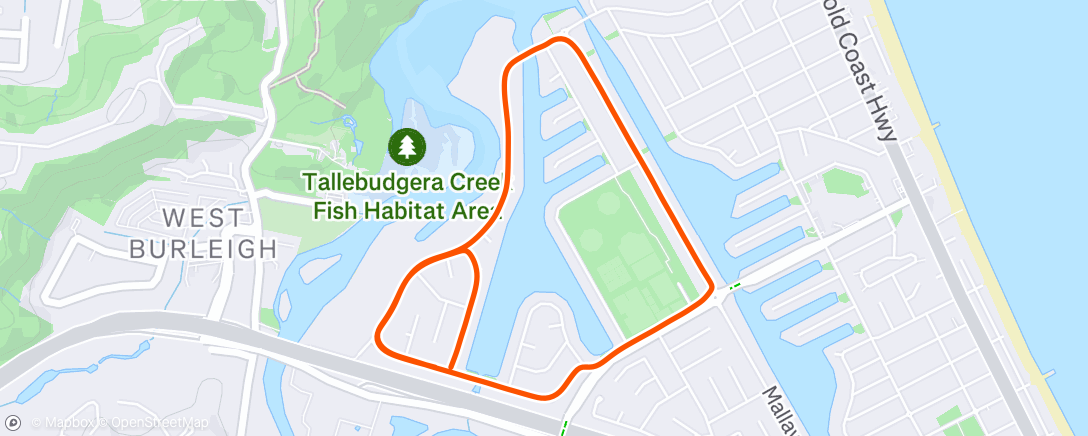 Map of the activity, Morning Run