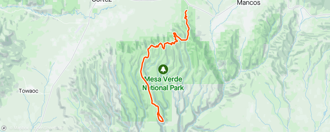 Kaart van de activiteit “Mesa verde with the fam”