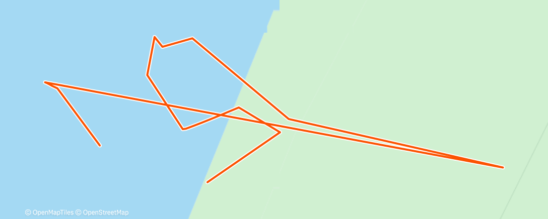 Map of the activity, Morning Swim 5°C