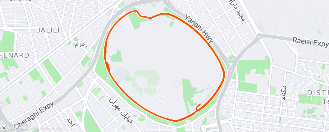 Map of the activity, Morning Run