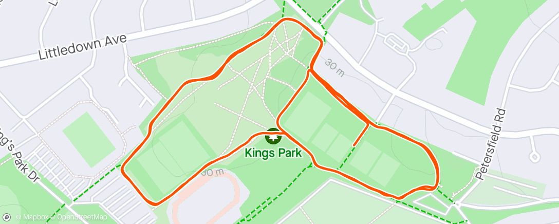 Map of the activity, Bournemouth parkrun