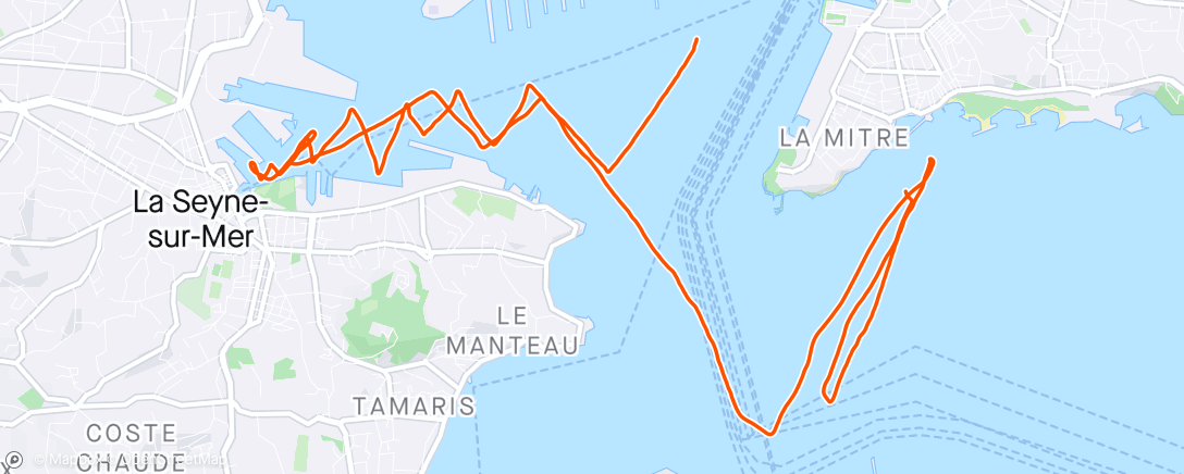 Map of the activity, Sortie voile