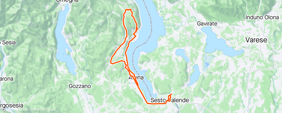 Map of the activity, Calogna…