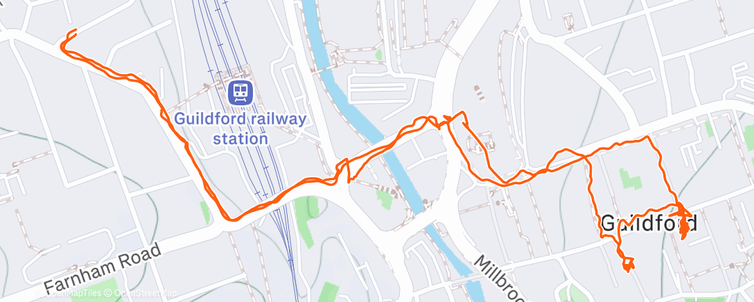 Map of the activity, Afternoon Walk