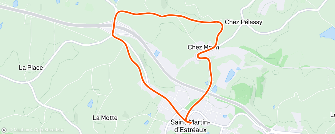 Map of the activity, Evening Ride