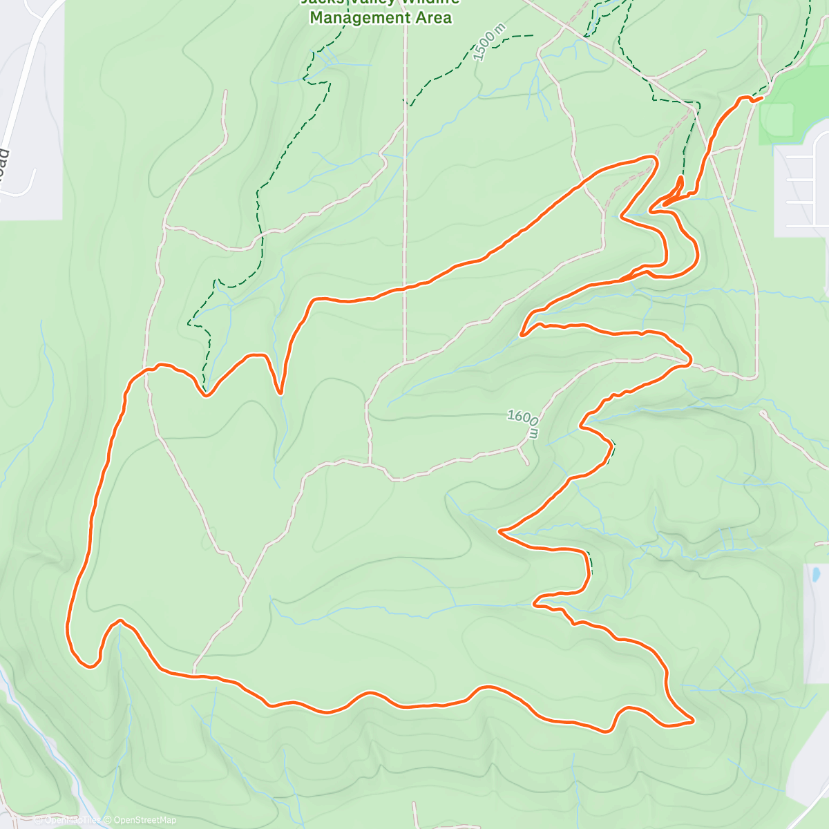 Map of the activity, Jacks Valley