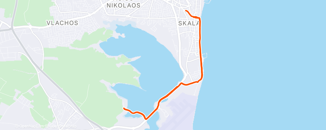 Map of the activity, Morning Run