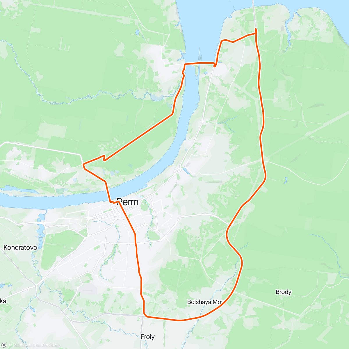 Map of the activity, Тетс велокомпа