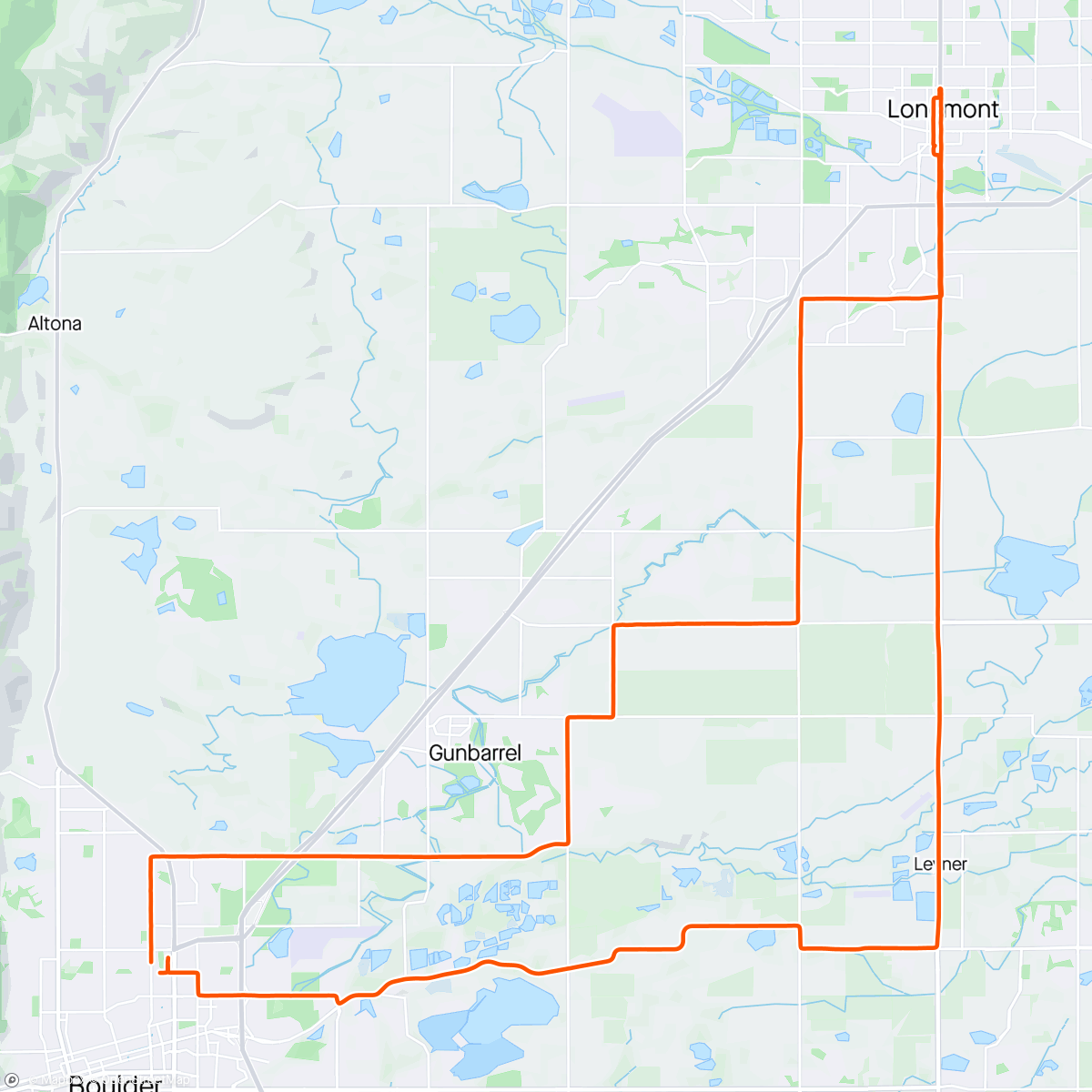 Map of the activity, Longmont