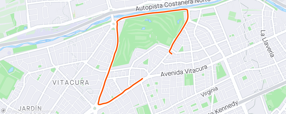 Mapa da atividade, Afternoon Run