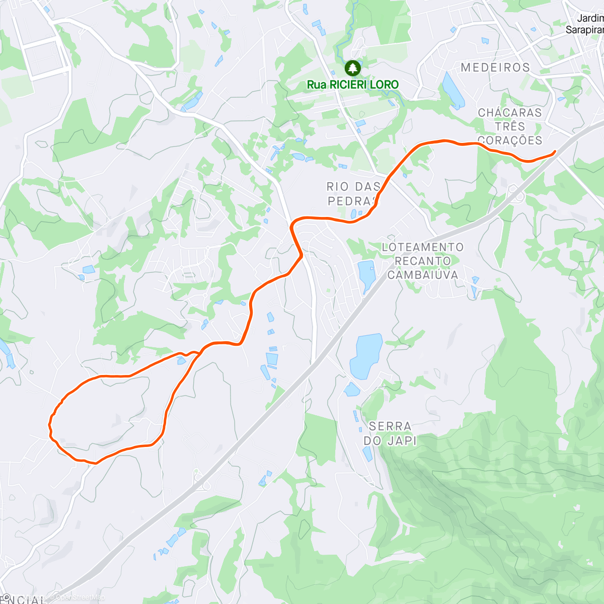 Map of the activity, Gramadão curto