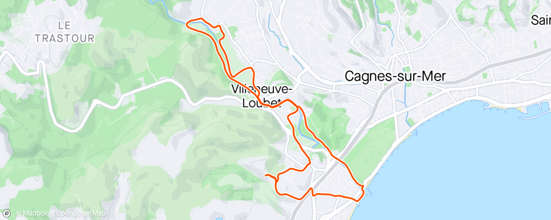 Map of the activity, Tour du Loup